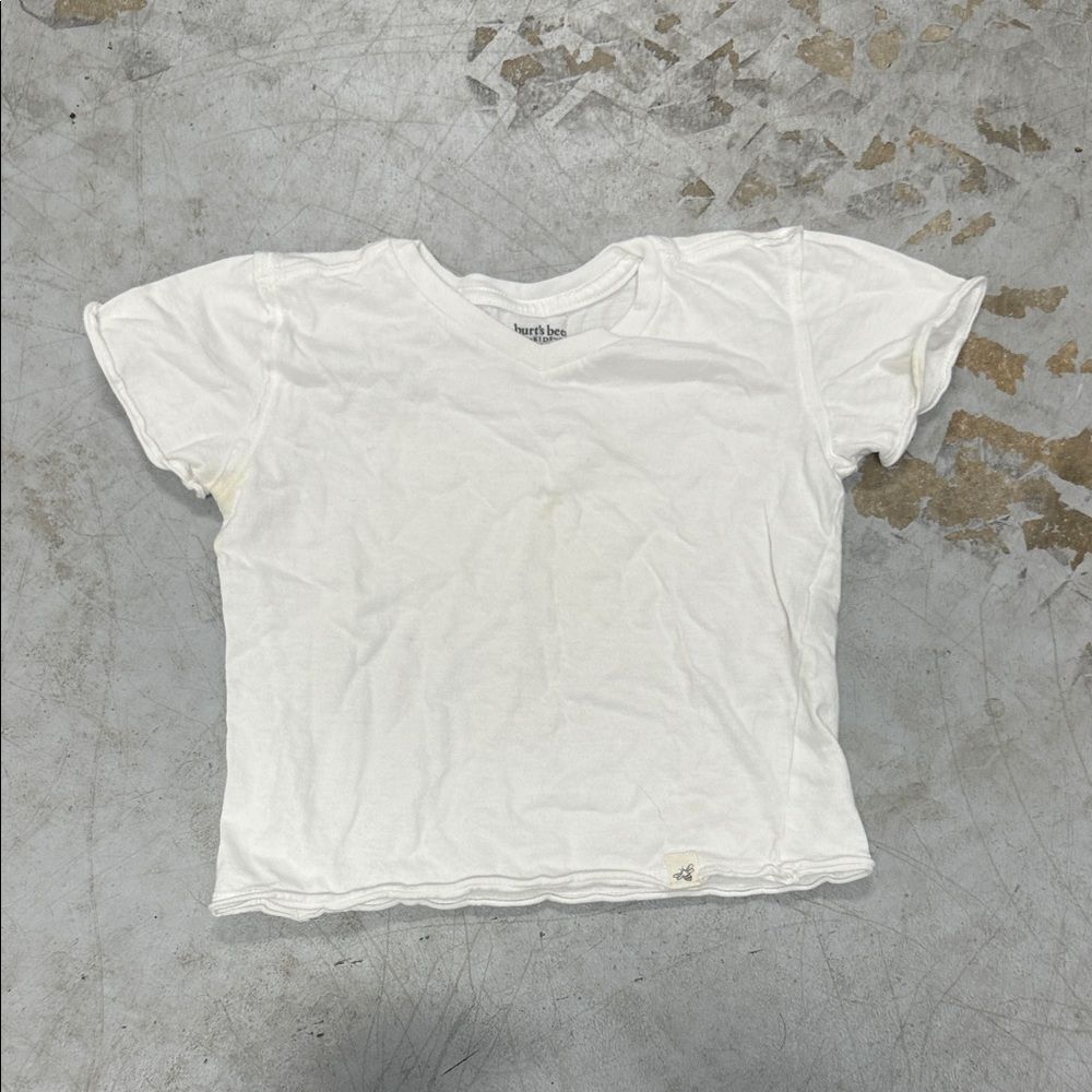 Burt's Bees Kids White T-Shirt - Plain White Tee Shirt - 4T